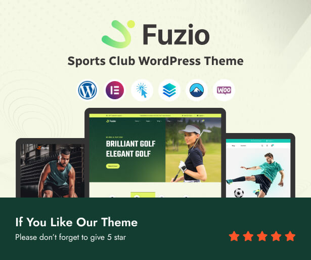 Fuzio - Sports Club WordPress Theme